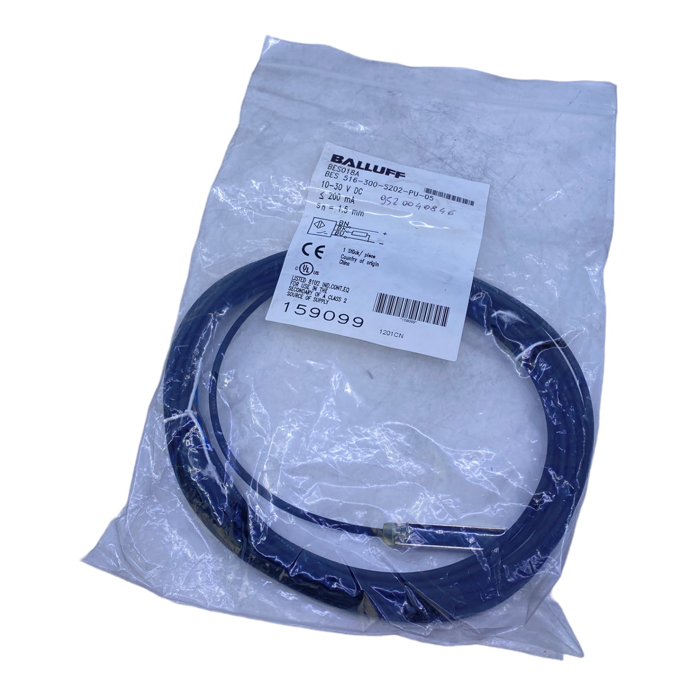 Baluff BES018A Induktive Standardsensoren BES516-300-S202-PU-05 10…30V DC 200mA