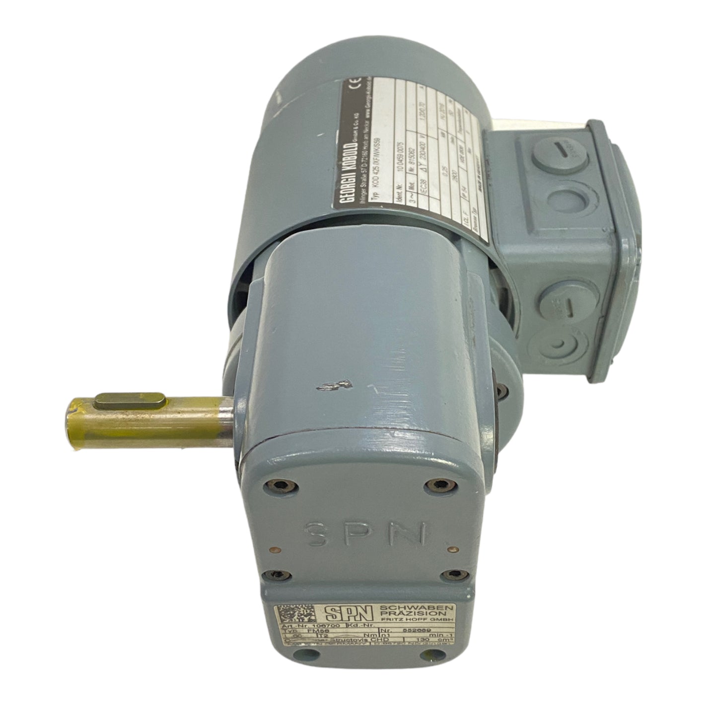 Georgii Kobold KOD425/XF/WK/S59 Getriebemotor 0,25kW 230/400V 1,20/0,70A 50Hz