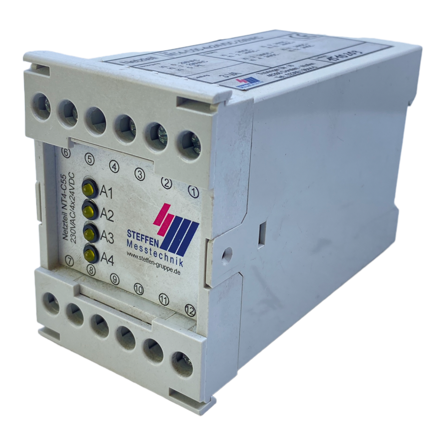 STEFFEN Messtechnik NT4-C55-4x24VDC-230VAC Netzteil 230V AC / 4x 24V DC Teil