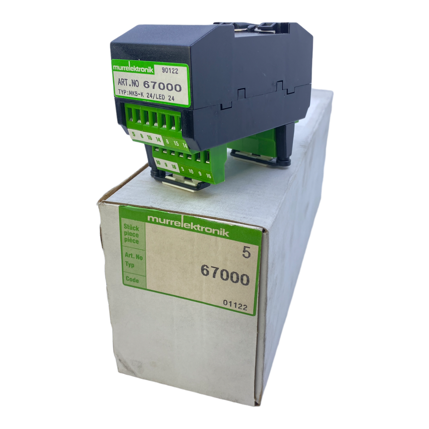 Murr MKS-K 24/LED24 Relaissockel 67000 230V AC / 125V AC/DC 2A VE: 5stk