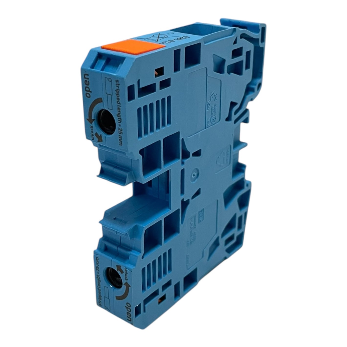 Wago 2-Leiter-Durchgangsklemme seitliche Beschriftungsaufnahmen 0285-0134