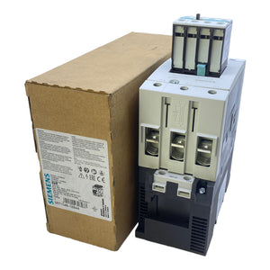 Siemens 3RT1046-1BB44 power contactor 95A 45kW 400V 24V DC 2NO+2NC 3-pole