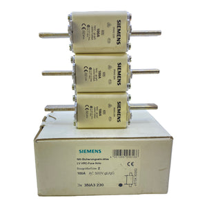 Siemens 3NA3230 NH fuse link 100A 500V AC 440V DC PU: 3PCS 