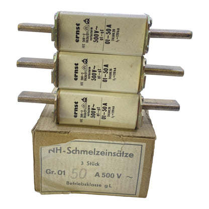 Ernst IEC269-2 NH-Sicherungseinsätze 0636/21 01-50 A 500V 120 kA VE:3STK