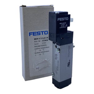 Festo MEH-3/2-5,0-I-B Magnetventil 173416 3 bis 8 bar drosselbar 24V DC 1,5 W