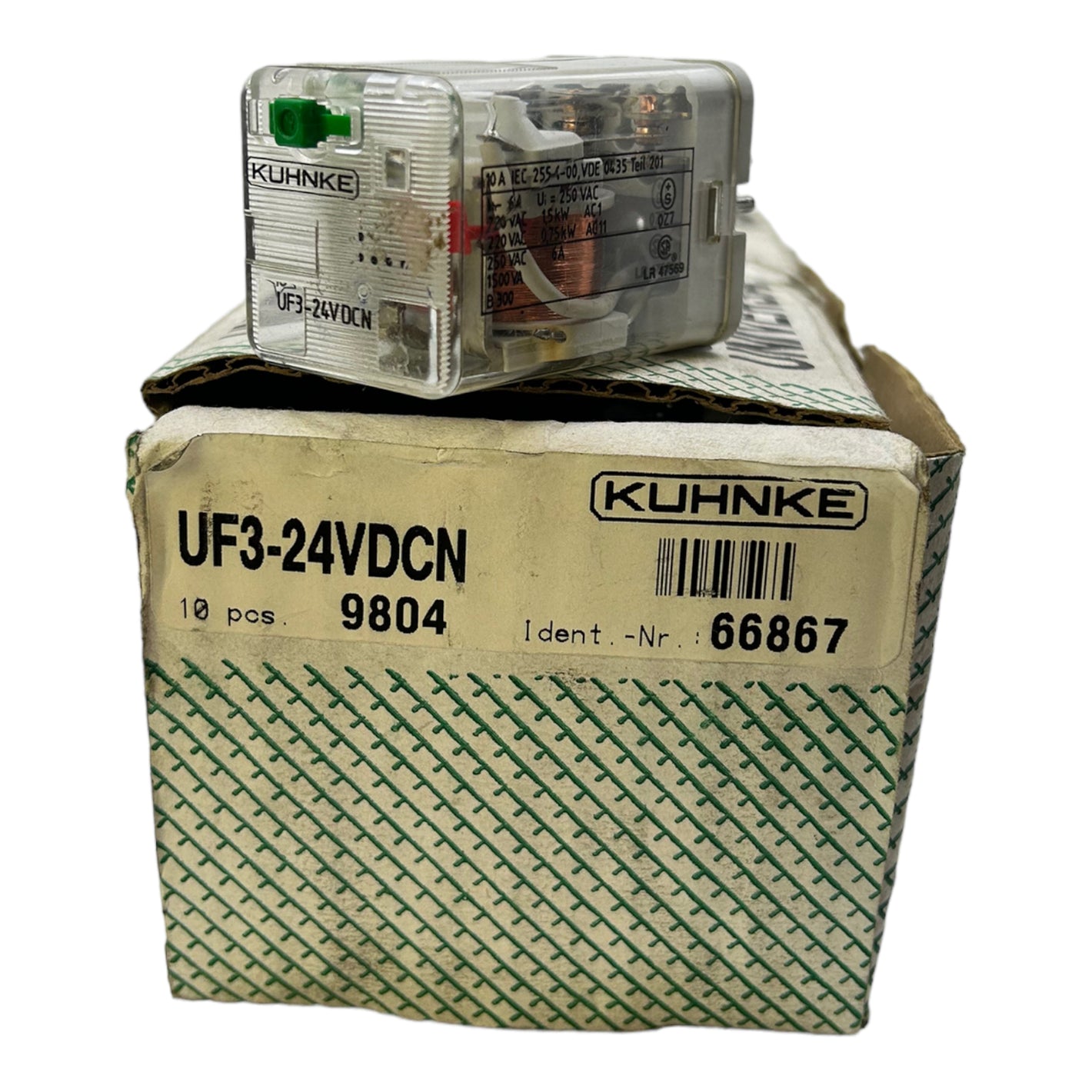 Kuhnke UF3-24VDCN 9804 plug-in relay 250V AC 3-24V DC PU: 7 pieces 