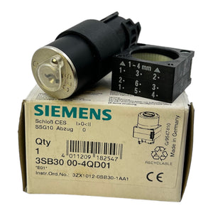 Siemens 3SB3000-4QD01 Schlüsselschalter IP20 Frontbefestigung (Ohne Schlüssel!)