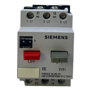 Siemens 3VE1010-2M motor protection switch 10-16A motor protection 