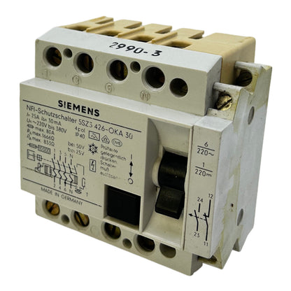 Siemens 5SZ3426-OKA30 NFI-Schutzschalter 220V bis 380V 80A 4polig IP40