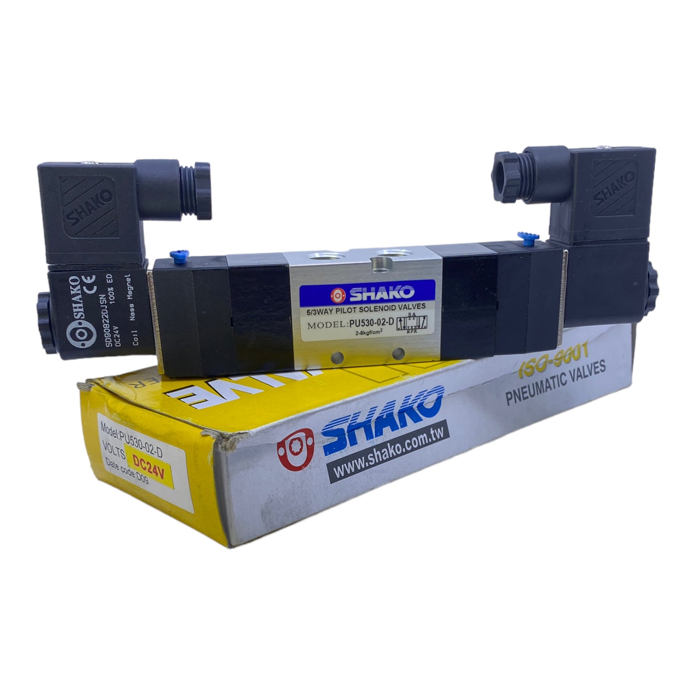 Shako PU530-02-D Magnetventil 24V DC Shako Magnetventil Ventil