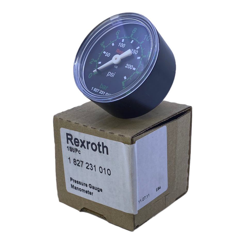 Rexroth 1827231010 Manometer 16bar Hydraulik-Manometer 0-16bar 25-225psi
