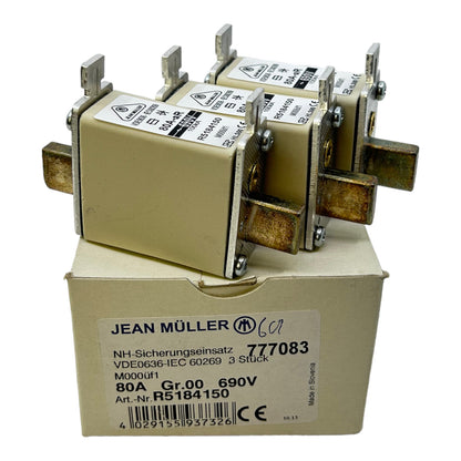 JEAN MÜLLER R5184150 fuse insert 80A VE:3pcs. fuse insert 