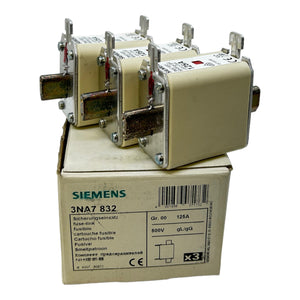 Siemens 3NA7832 NH fuse link IP20 AC/DC 8.9W 250V 500V PU: 3 