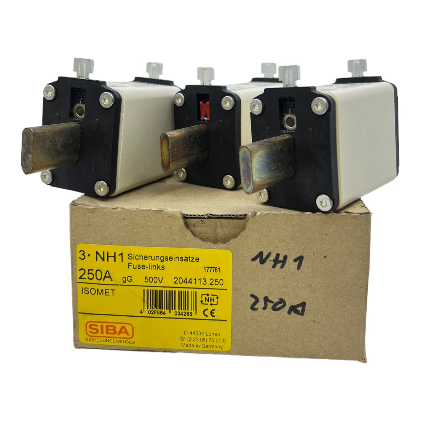 SIBA 2044113.250 Sicherungseinsatz 500V 250A VE:3Stk. Sicherung Einsatz