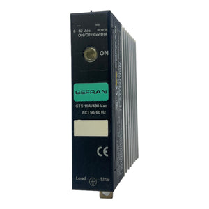 Gefran GTS15/480-0 solid state relay 480VAC 6-32VDC 15A 50/60Hz Temp.40°C 