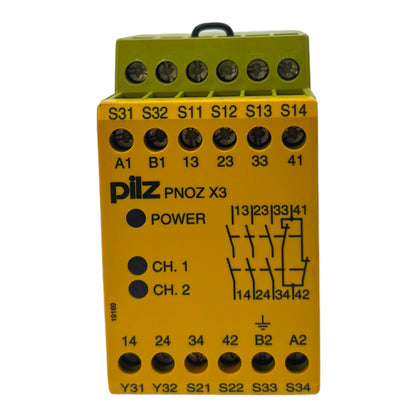 Pilz 774310 PNOZ X3 safety relay 24V ac/dc 2-channel 1 auxiliary switch 
