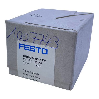 Festo DSRL-10-180-P-FW rotary actuator with through hole 33296 double-acting 
