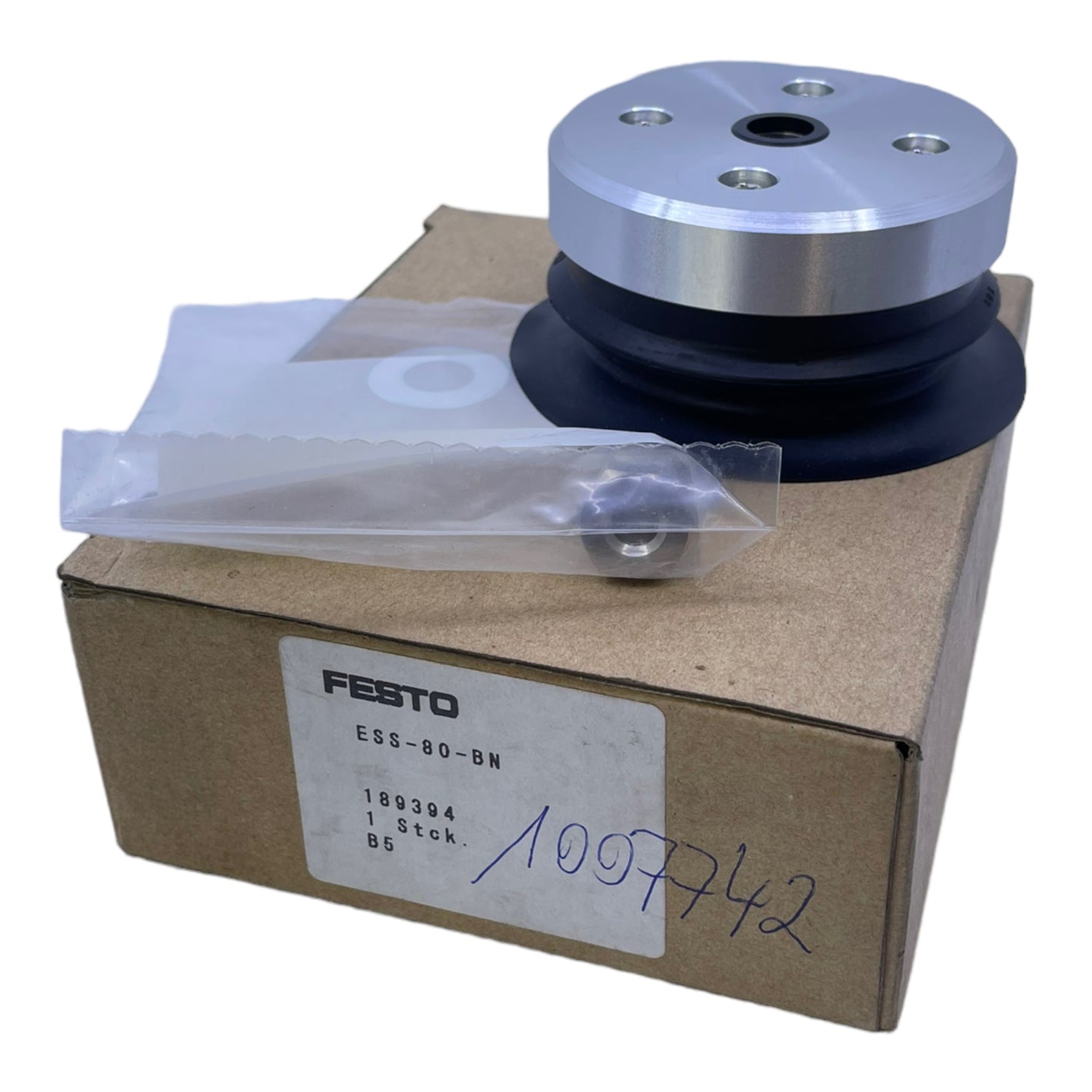 Festo ESS-80-BN vacuum suction cup 189394 round bellows 1.5-way Vol.63,900[cm³] 
