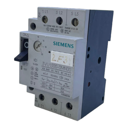 Siemens 3VU1300-0MN00 Leistungsschalter 50/60Hz 14-20A 115...600V AC-3