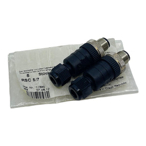 Lumberg RSC5/7 circular connector socket 60V 5-pin 4A cable mounting pack of 2. 