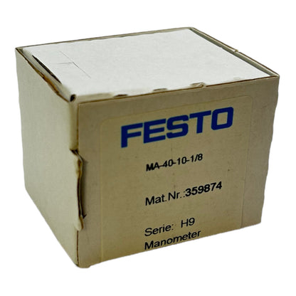 Festo MA-40-10-1/8 Manometer 359874 0...10bar 40Nm G1/8 IP43 Festo Manometer