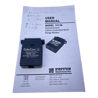 Patton Electronics Co. 1012 Control Modem Asynchronous
