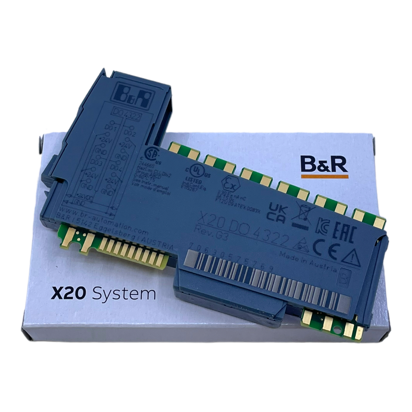 B&amp;R X20DO4322 output module for industrial use Rev.G3 4 digital outputs 