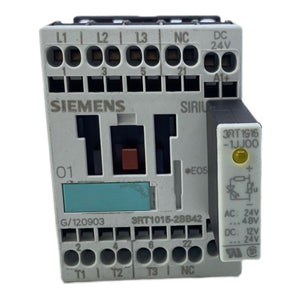 Siemens 3RT1015-2BB42 power contactor 3-pole 24V DC 7A 3kW 400V AC 