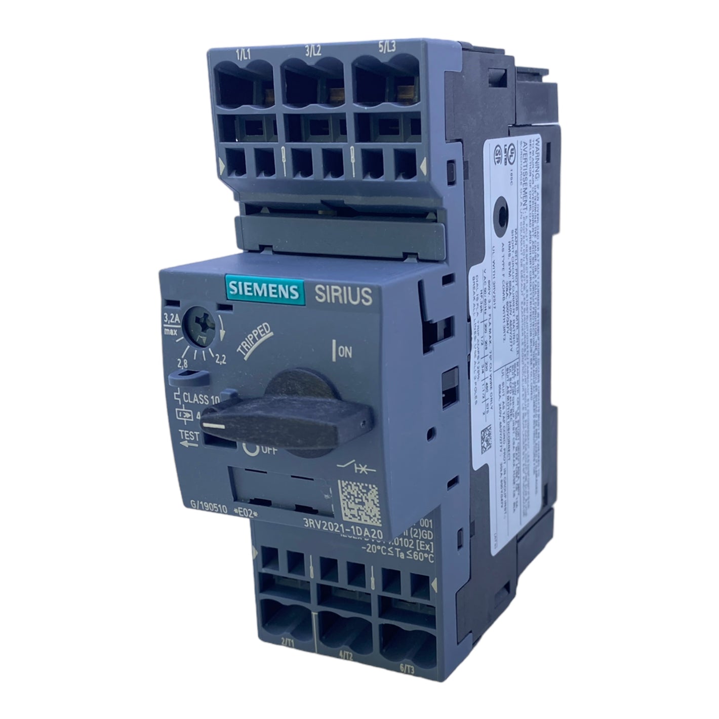 Siemens 3RV2021-1DA20 circuit breaker 2.2...3.2 A 