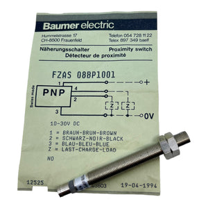 Baumer FZAS08BP1001 Näherungsschalter 10-30V DC Baumer Schalter