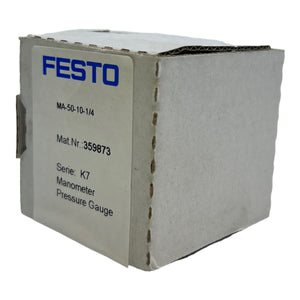 Festo MA-50-10-1/4 pressure gauge 359873 0 to 10 bar