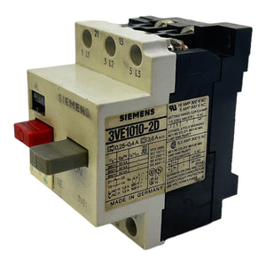 Siemens 3VE1010-2D circuit breaker 300V AC 16A 0.25-0.4A 3-phase 