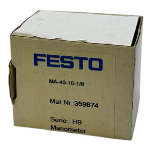 Festo MA-40-10-1/8 Manometer 359874 0...10bar 40Nm G1/8 IP43 Festo Manometer