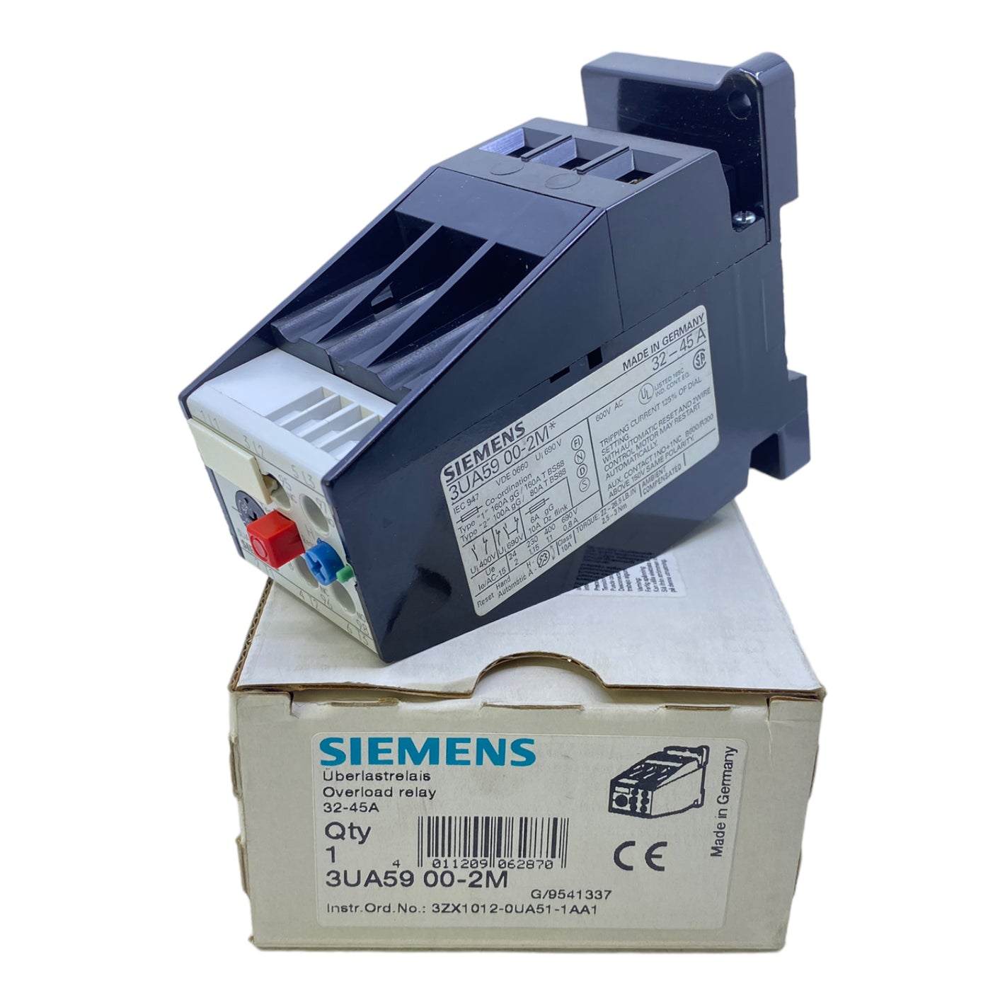 Siemens 3UA5900-2M overload relay 600V AC 32-45A 50/60Hz 