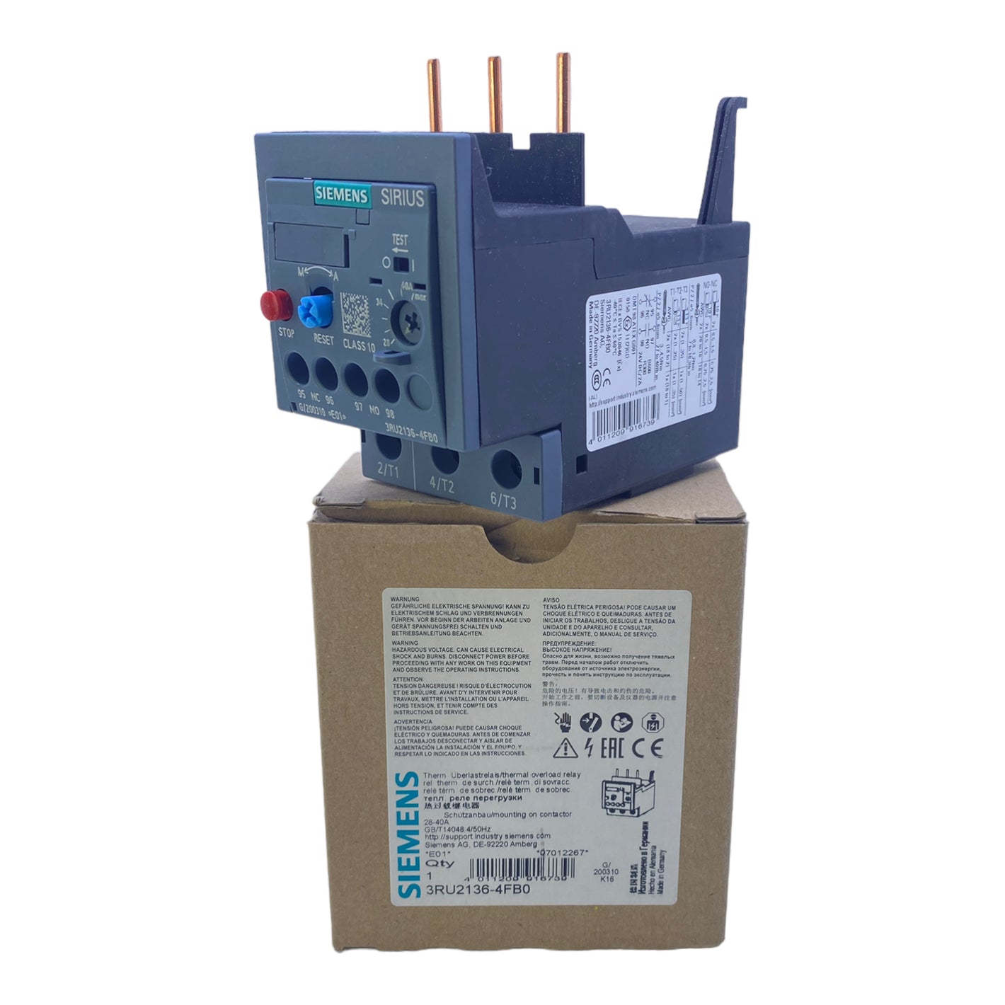 Siemens 3RU2136-4FB0 overload relay 28...40 A 