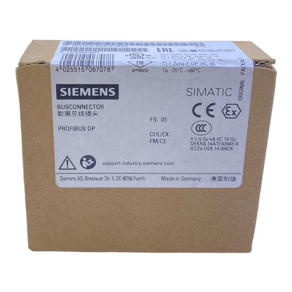 Siemens 6ES7972-0BA12-0XA0 connector plug 