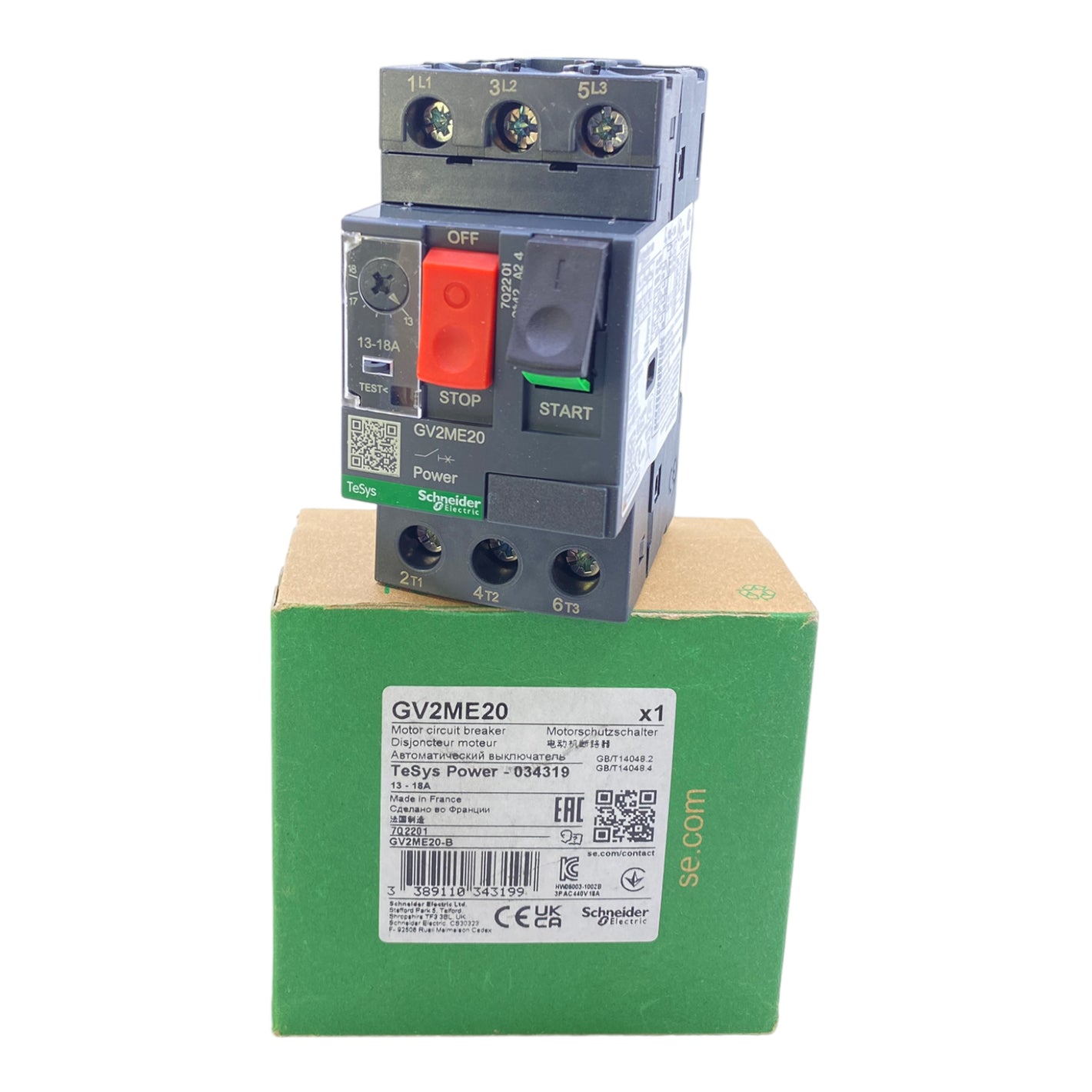 Schneider Electric GV2ME20 Motorschutzschalter 034319