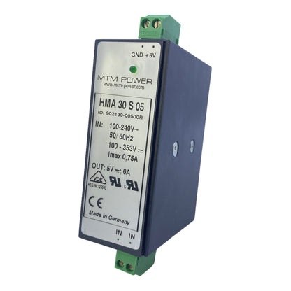MTM Power HMA30S05 Netzteil, 100-240V, 5V…6A, Imax 0,75A, 50-60Hz,100-353V