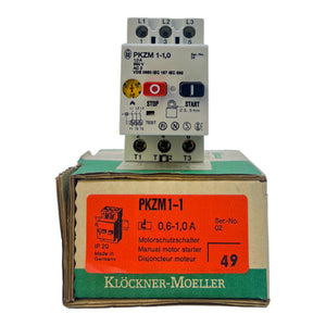 Klöckner Moeller PKZM1-1,0 Motorschutzschalter IP20 Schützzubehör 50kA-600V AC