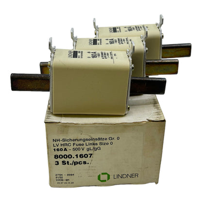 Lindner 8000.1607 Sicherungseinsatz 500V 160A VE:3Stk. Sicherung Einsatz