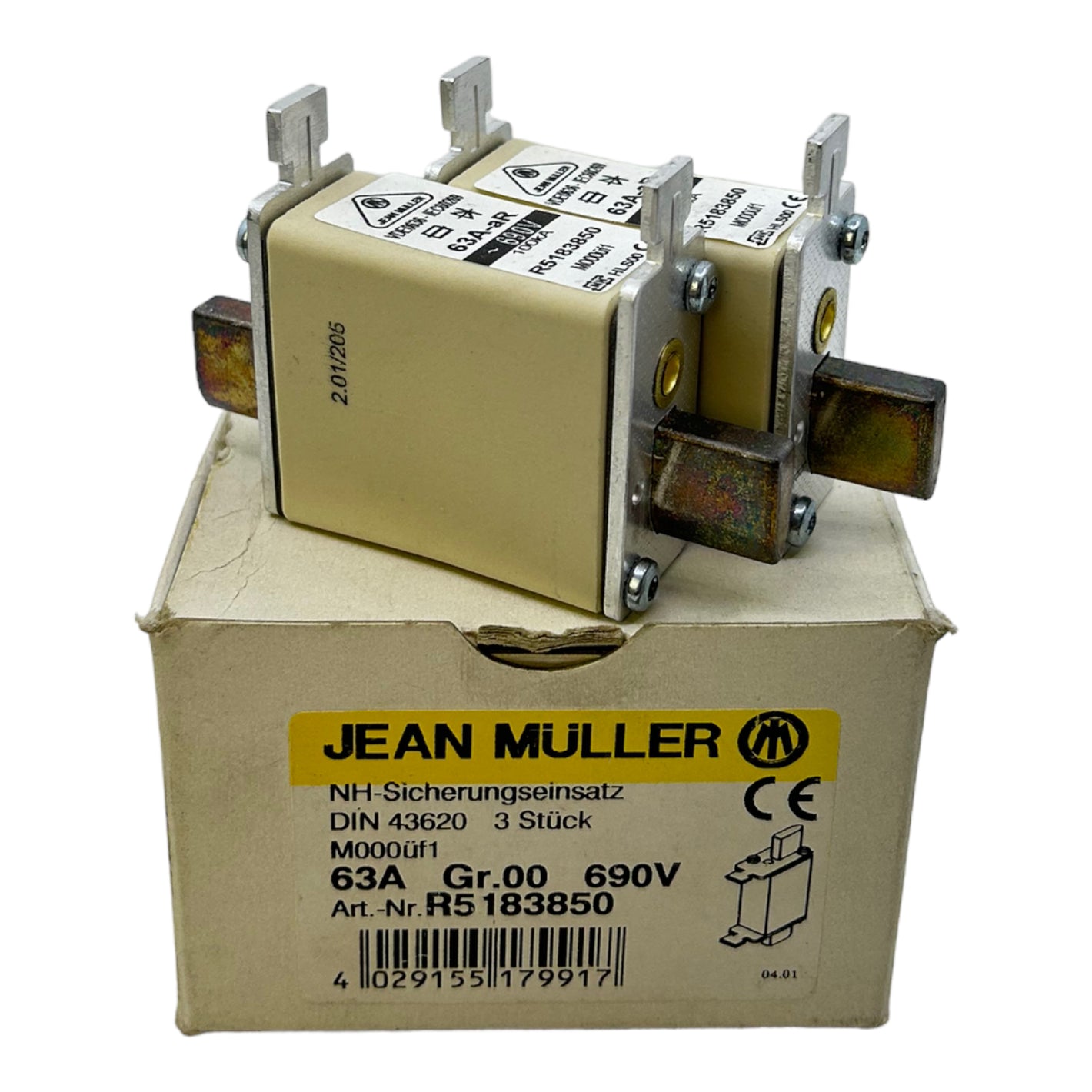 JEAN MÜLLER R5183850 Sicherungseinsatz 63A VE:2Stk. Sicherung Einsatz