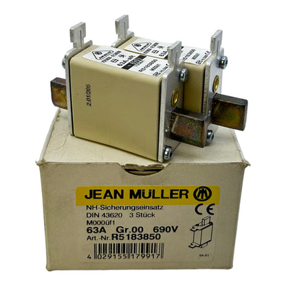 JEAN MÜLLER R5183850 fuse insert 63A VE:2pcs. fuse insert 