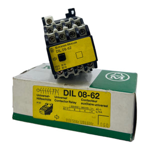 Klöckner Möller DIL08-62 Universal auxiliary contactor 110V 50Hz 120V 60Hz 220/240V 6A 