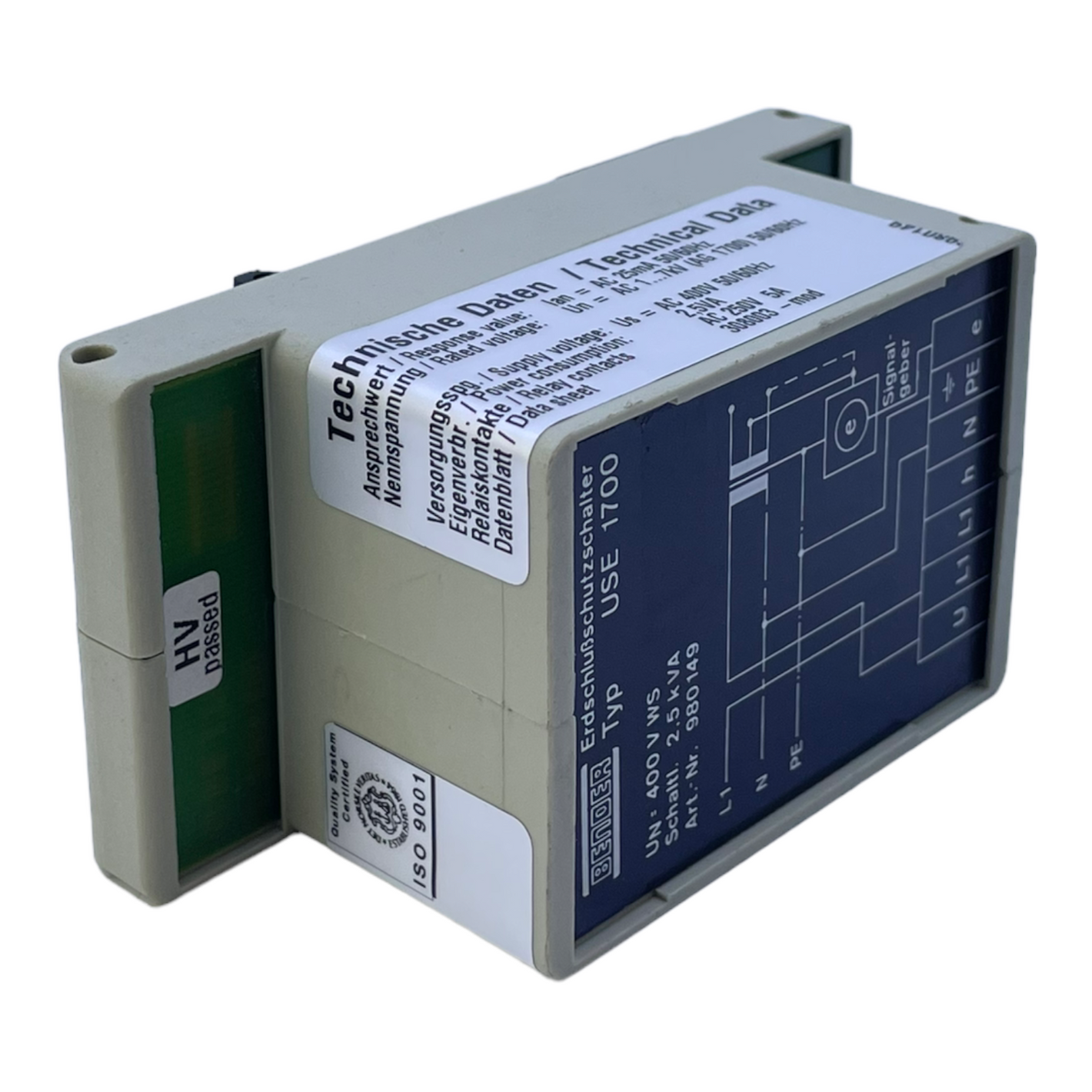 Bender USE1700 earth fault switch 250V AC 50/60Hz 2.5VA 5A