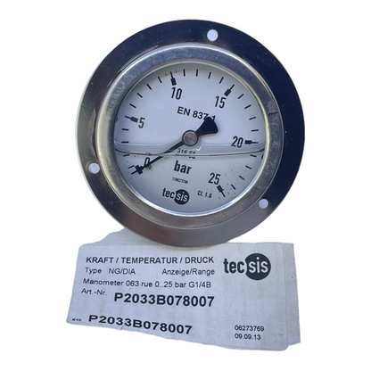 TECSIS P2033B078007 Manometer 0 bis 25bar P2033B078007