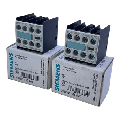 Siemens 3RH1911-1GA40 Hilfsschalterblock VE: 2stk/pcs Siemens Schalterblock