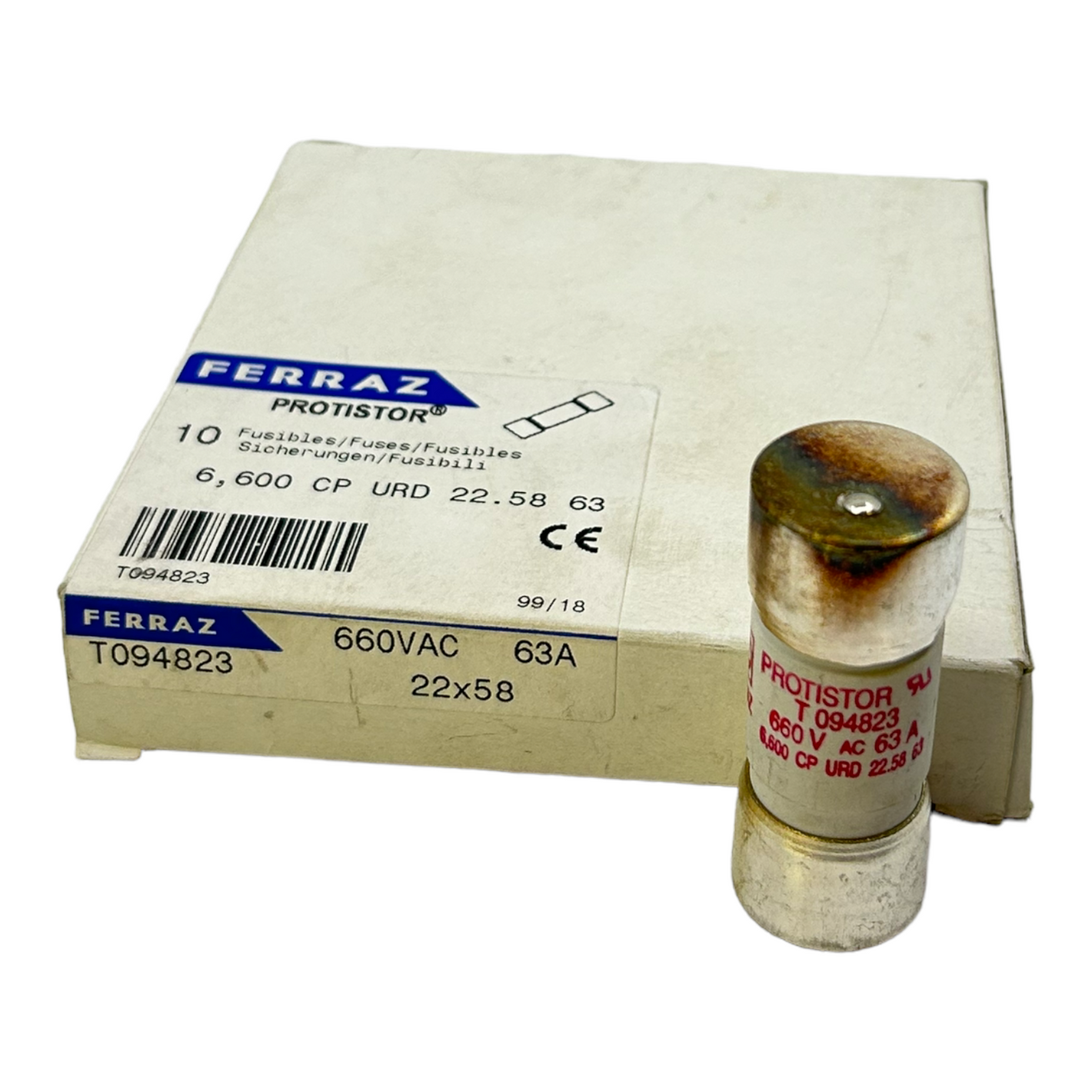 Feraz T094823 Protistor fuses for industrial use 63A 660V Pack of 10