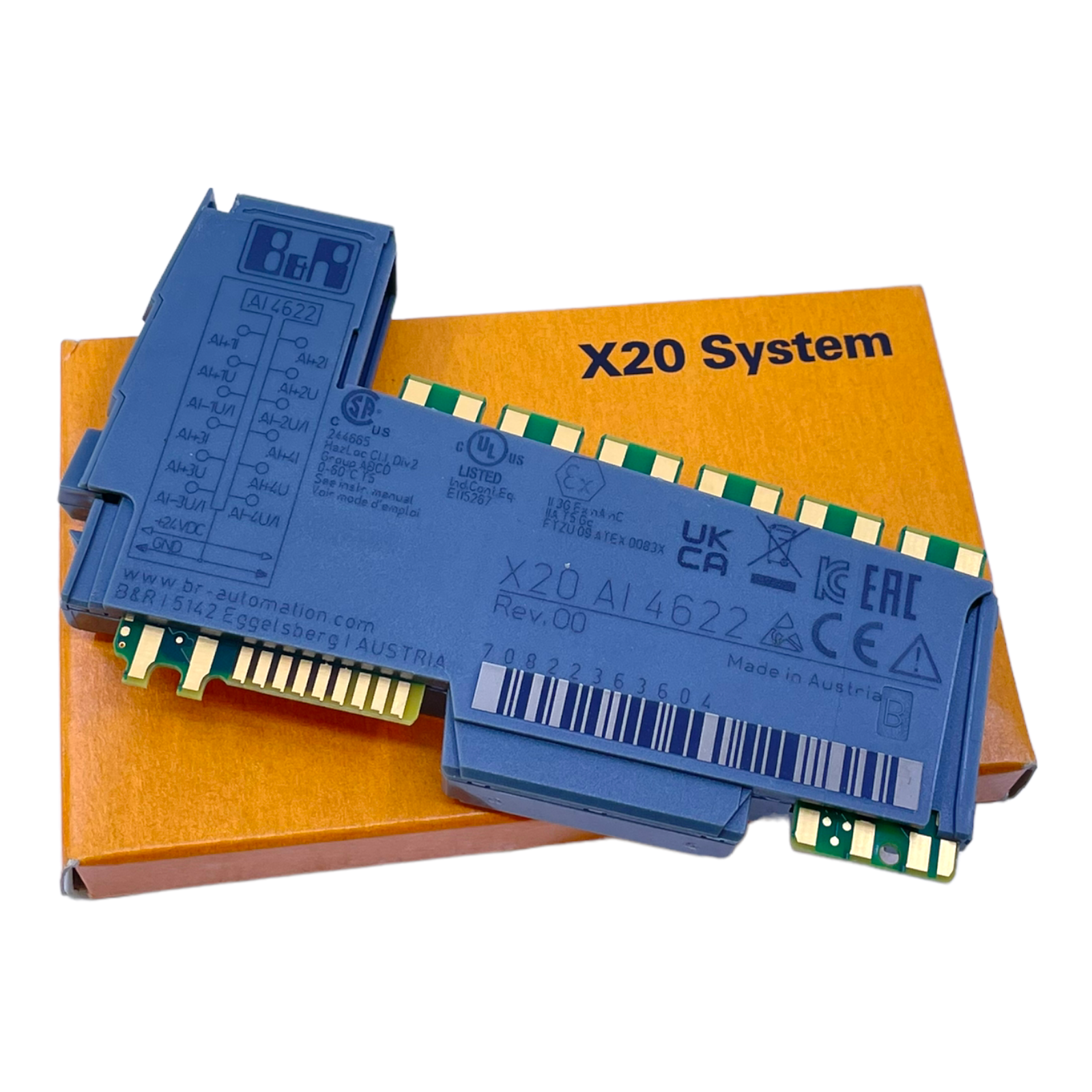 B&R X20AI4622 Analog input module for industrial use 4 inputs Rev.