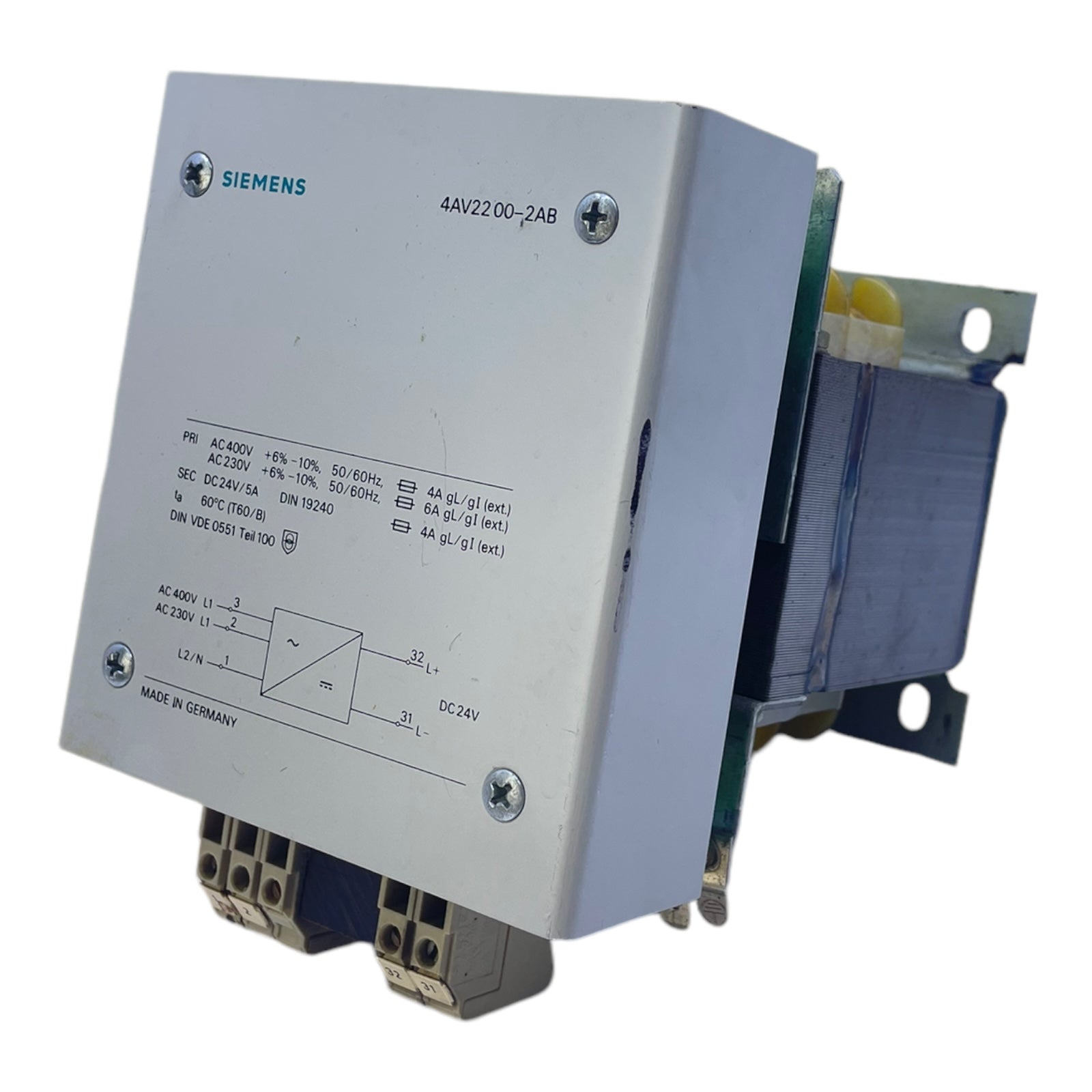 Siemens 4AV2200-2AB Transformator für industriellen Einsatz Siemens 4A