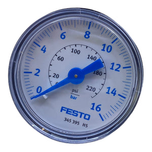 Festo MA-40-16-1/8 pressure gauge 345395 0 to 16 bar 